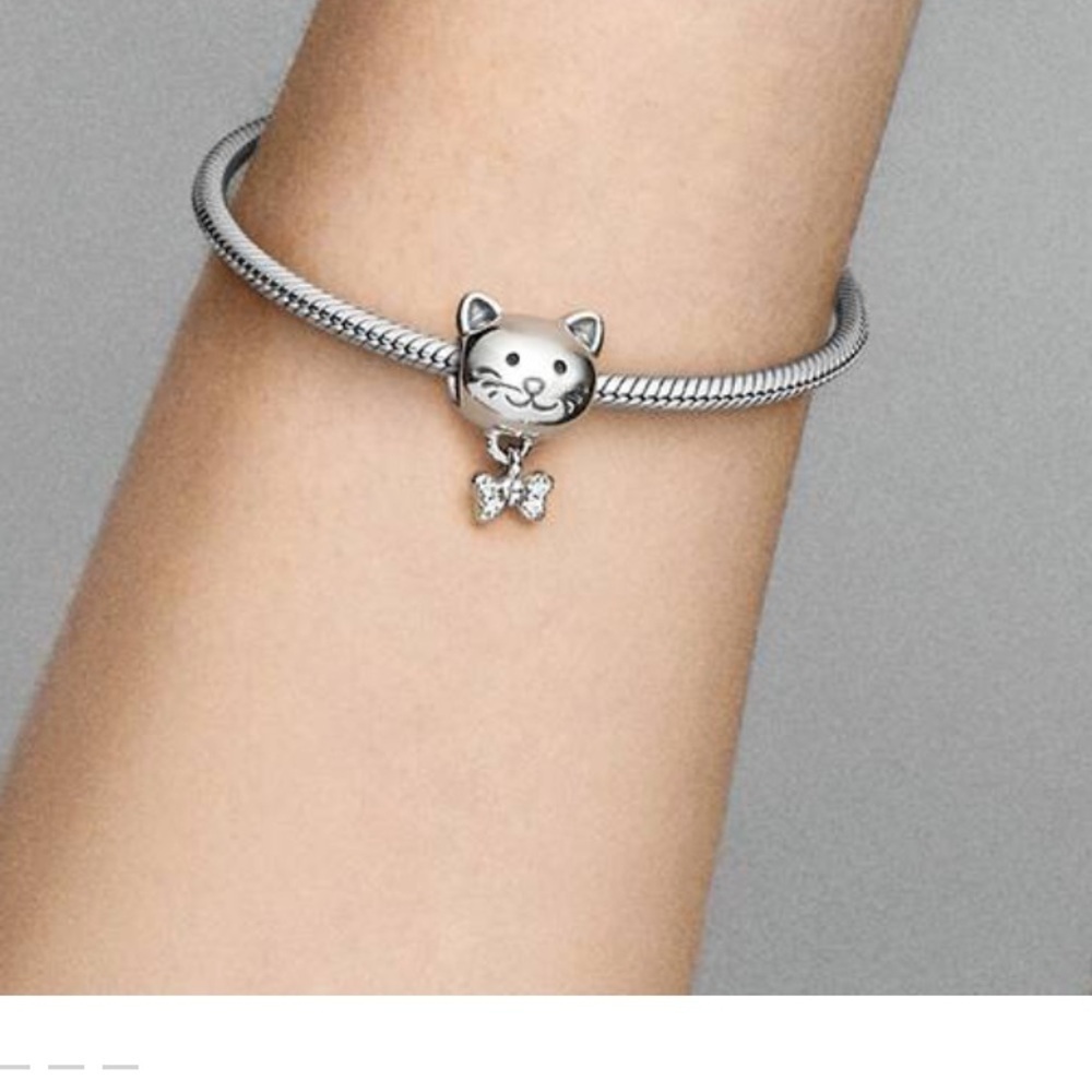 Pandora “pet cat and bow charm” sterling Silver - Picture 8 of 8
